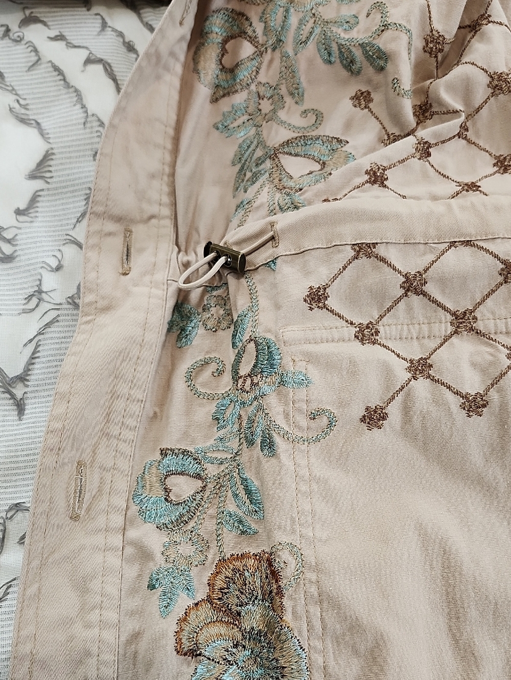 LOGO Lavish By Lori Goldstein Embroidered Boyfriend Jacket 2X - Picture 8 of 13